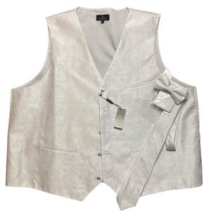 White Vest and tie set for Formal Occasions